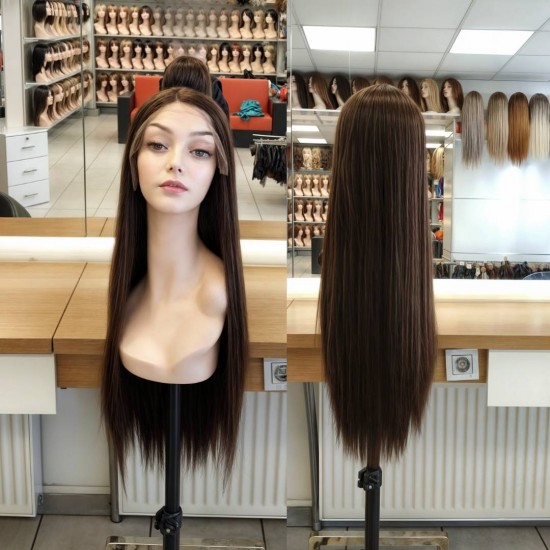 Tül Peruk Fiber Sentetik Kumral Renk Ankara Peruk Mağazası