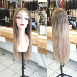 Tül Peruk Fiber Sentetik Fındık Kabuğu Bebek Sarısı Ombre Renk Ankara Peruk Mağazası