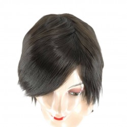 Ankara Kızılay En Ucuz Fiber Sentetik Peruk Kısa Model Koyu Kestane