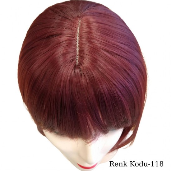 Ankara Kızılay Ucuz Fiber Sentetik Peruk Kısa Küt Model Kızıl