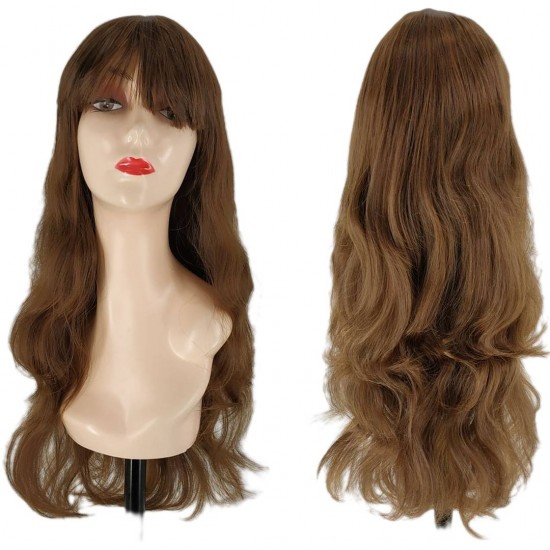 Ankara Kızılay En Ucuz Fiber Sentetik Peruk Uzun Dalgalı Açık Küllü Kumral