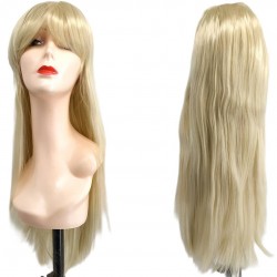 Ankara Kızılay En Ucuz Fiber Sentetik Peruk Uzun Platin Renk