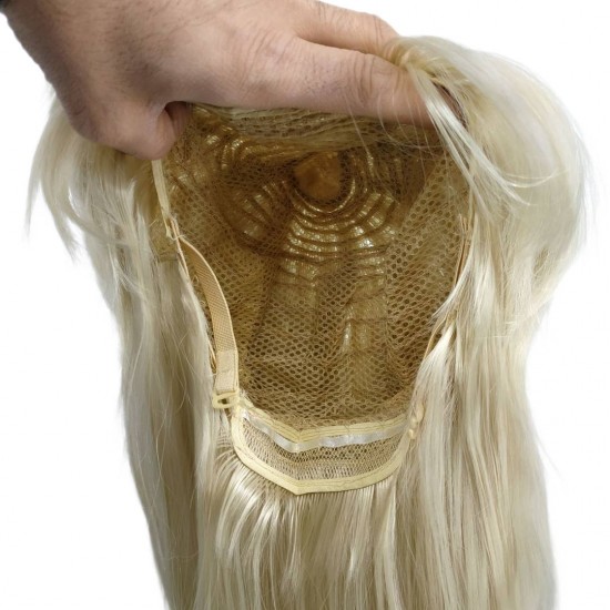 Ankara Kızılay En Ucuz Fiber Sentetik Peruk Uzun Platin Renk