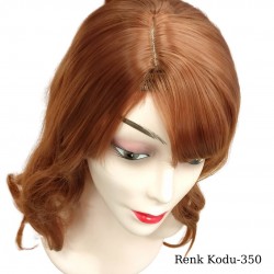 Ankara Kızılay Ucuz Fiber Sentetik Peruk Dalgalı Uzun Bakır