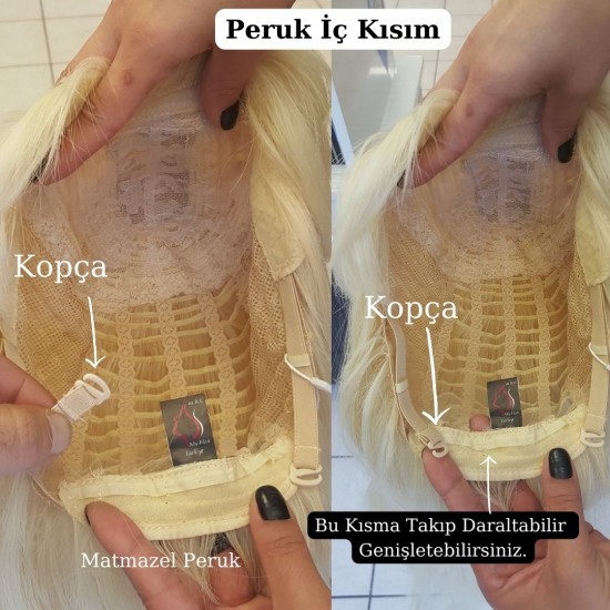 Ankara Kızılay Ucuz Fiber Sentetik Peruk Dalgalı Uzun Platin