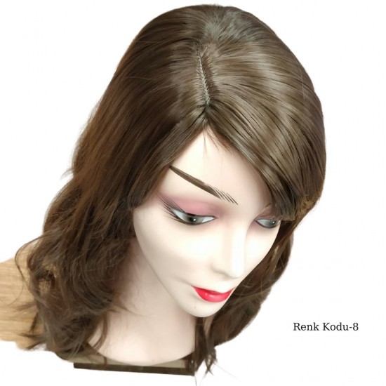 Ankara Kızılay Ucuz Fiber Sentetik Peruk Dalgalı Uzun Koyu Kumral