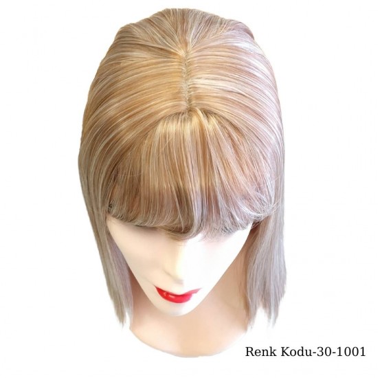 Ankara Kızılay En Ucuz Fiber Sentetik Peruk Düz Uzun Dore Sarı Beyaz Ombre